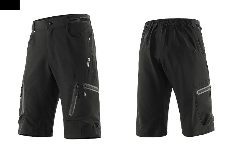 ARSUXEO Men Cycling Shorts Downhill Bike MTB Shorts Loose Outdoor Sports Mountain Bicycle Shorts Breathable Quick Dry Reflective