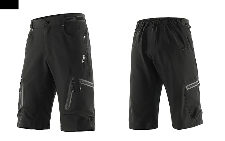 ARSUXEO Men Cycling Shorts Downhill Bike MTB Shorts Loose Outdoor Sports Mountain Bicycle Shorts Breathable Quick Dry Reflective