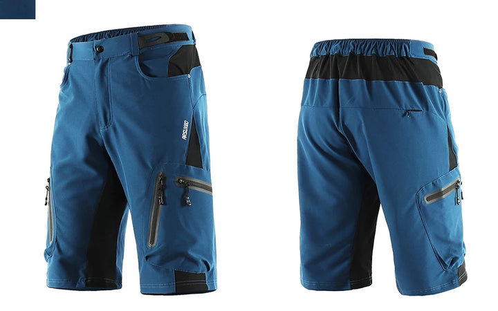 ARSUXEO Men Cycling Shorts Downhill Bike MTB Shorts Loose Outdoor Sports Mountain Bicycle Shorts Breathable Quick Dry Reflective