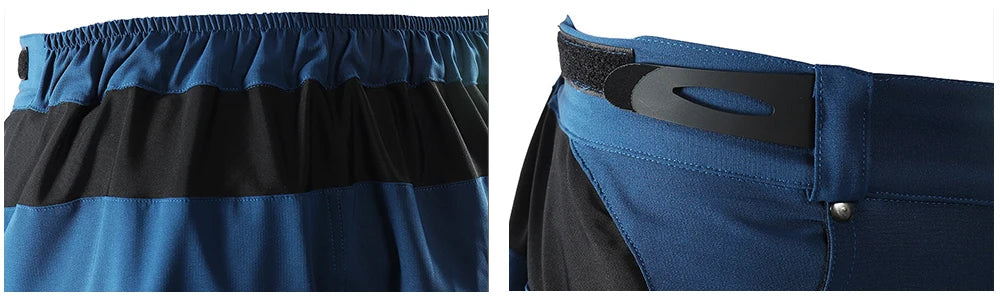 ARSUXEO Men Cycling Shorts Downhill Bike MTB Shorts Loose Outdoor Sports Mountain Bicycle Shorts Breathable Quick Dry Reflective
