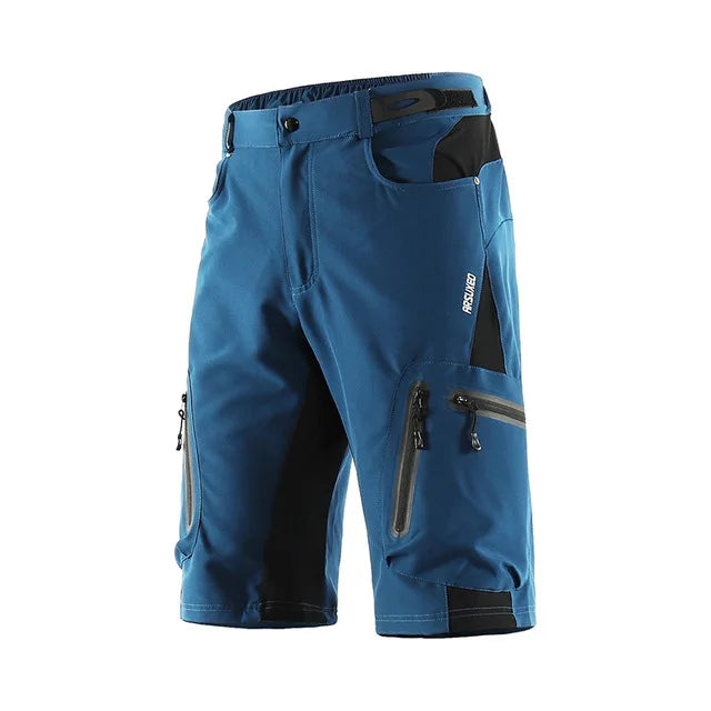 ARSUXEO Men Cycling Shorts Downhill Bike MTB Shorts Loose Outdoor Sports Mountain Bicycle Shorts Breathable Quick Dry Reflective