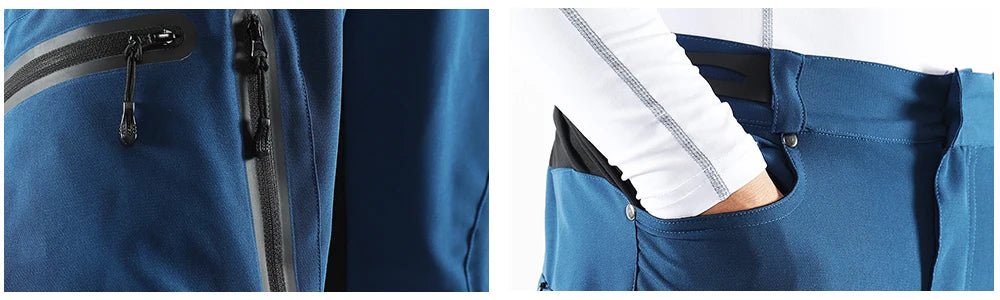 ARSUXEO Men Cycling Shorts Downhill Bike MTB Shorts Loose Outdoor Sports Mountain Bicycle Shorts Breathable Quick Dry Reflective