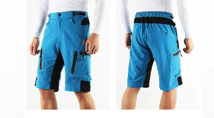 ARSUXEO Men Cycling Shorts Downhill Bike MTB Shorts Loose Outdoor Sports Mountain Bicycle Shorts Breathable Quick Dry Reflective
