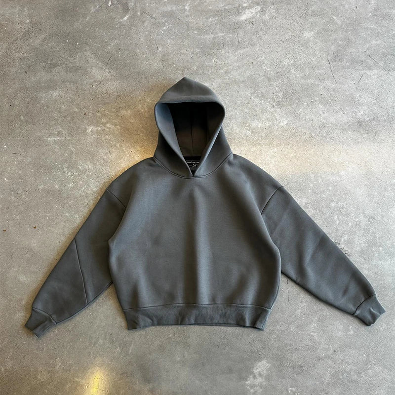 Male Autumn New 2 Piece Set Casual Solid Couple's Hooded Sweatshirt Loose Sweatpants Jogging Sweatshirt Trousers Outfits Suits ﻿