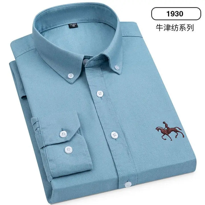 Oxford Shirts for Men 100% Cotton Men Sleeve Casual Shirts