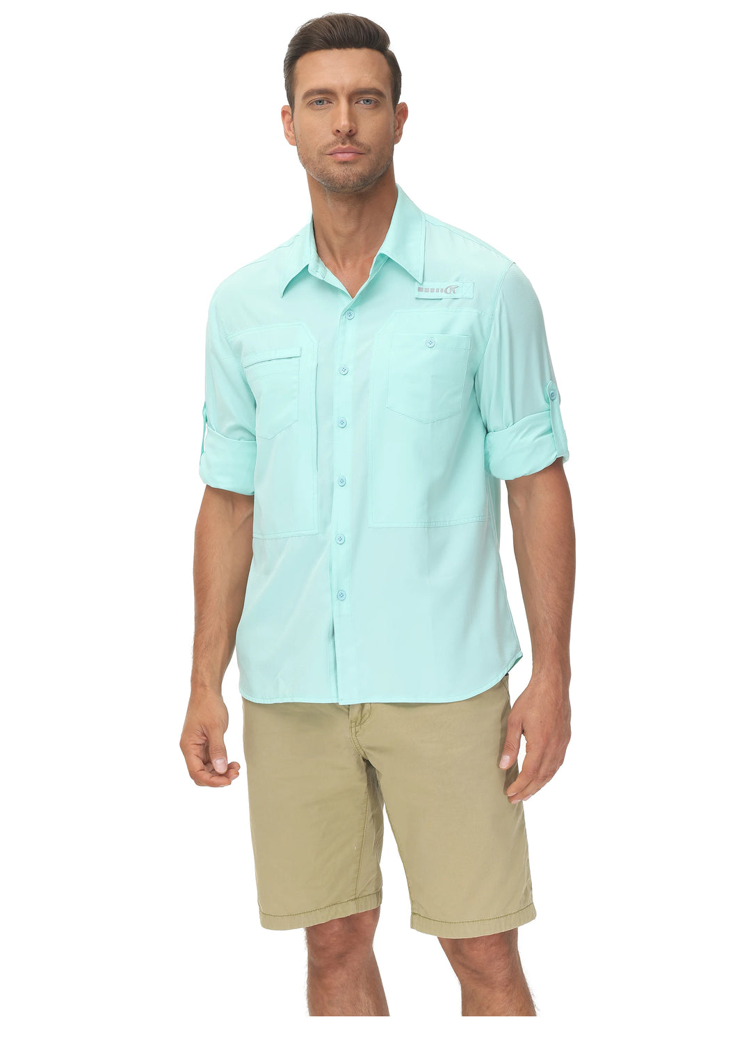 Summer Men's UPF 50+ Casual Long Sleert with Breathable B