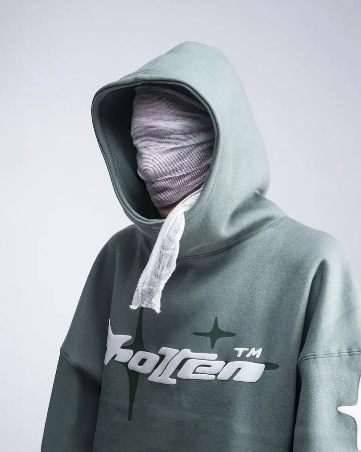 Retro Gothic Men Hoodie New American High Street TrendY2k Harajuku Men Loose and Casual Sweatshirt