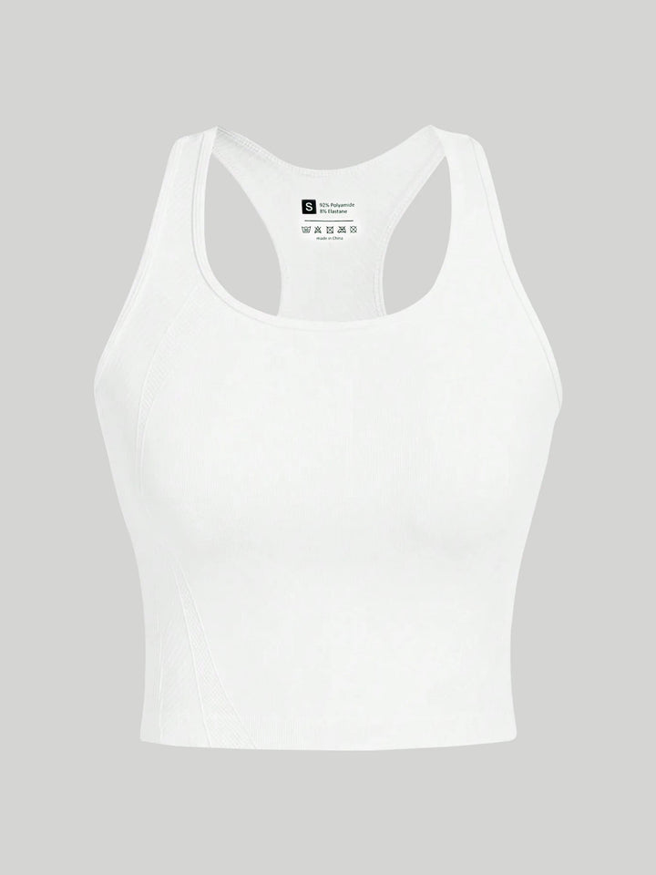 3 Piece Yoga Vest Women Gym Sports Racerback Crop Tops Seamless Streetwear Rib Knit Workout BreathableTank Top Female