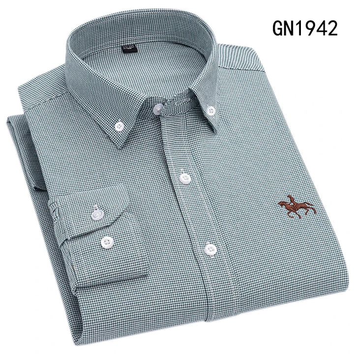 Oxford Shirts for Men 100% Cotton Men Sleeve Casual Shirts
