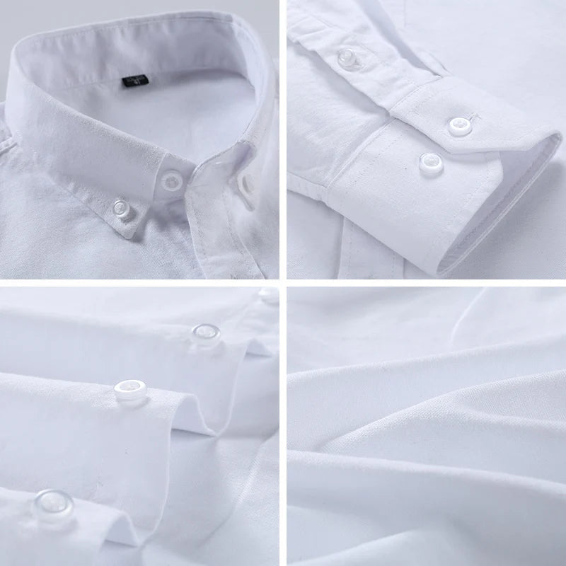 Oxford Shirts for Men 100% Cotton Men Sleeve Casual Shirts