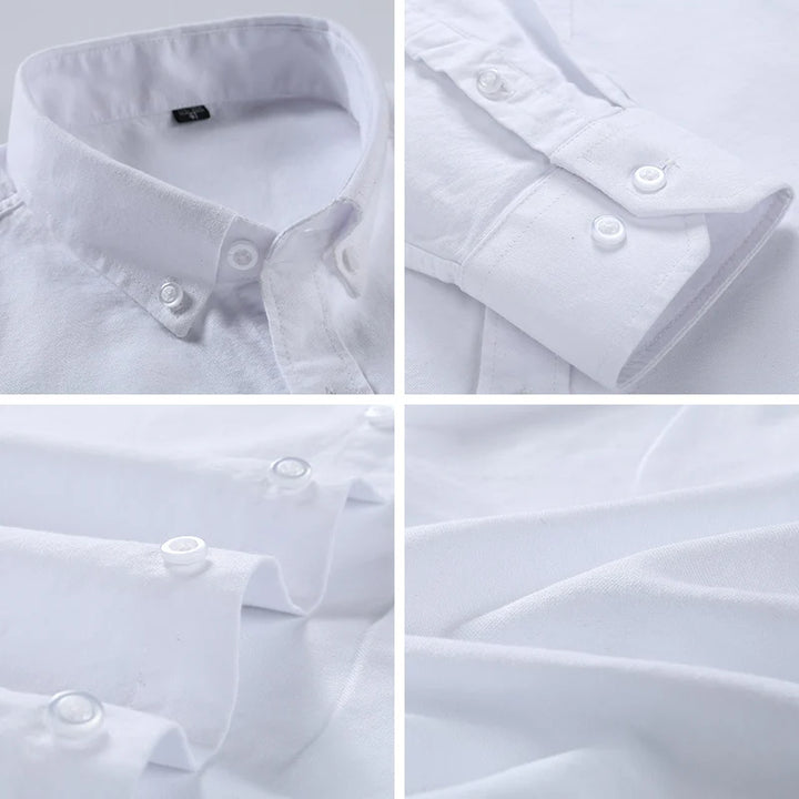 Oxford Shirts for Men 100% Cotton Men Sleeve Casual Shirts