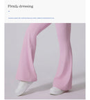 Women High Waist Flared Leggings Gym Fitness Yoga Pants Workout Runing Sport Leggings Women's Control Tummy Yoga Wide Leg Pants