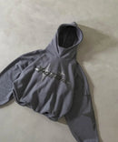 Retro Gothic Men Hoodie New American High Street TrendY2k Harajuku Men Loose and Casual Sweatshirt