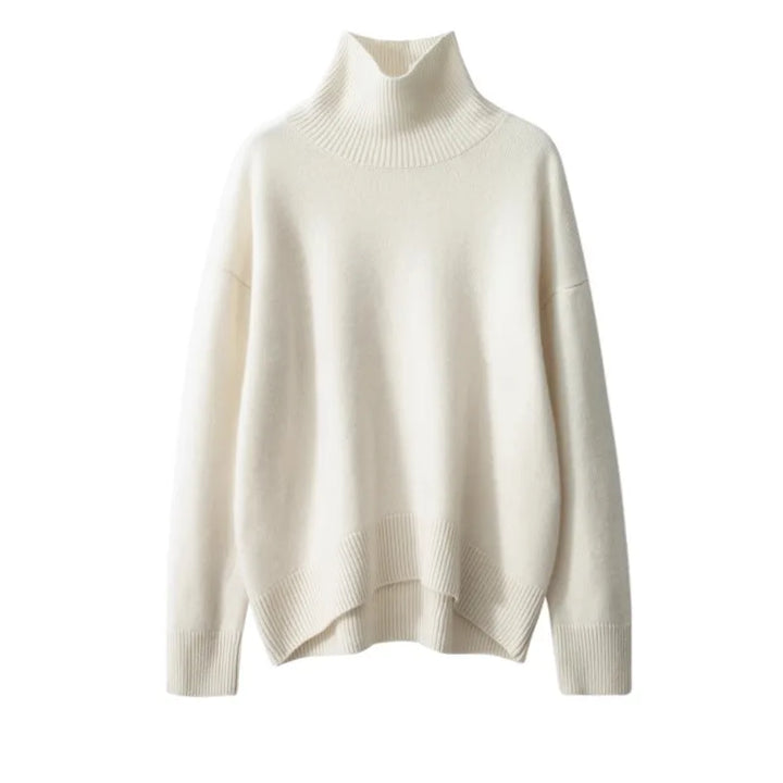2024 Autumn and Winter New Thick Cashmere Sweater Women High Neck Pullover Sweater Warm Loose Knitted Base Sweater Jacket Tops