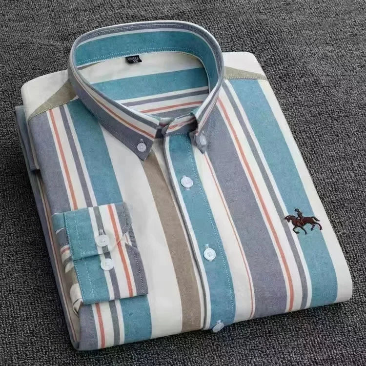 Oxford Shirts for Men 100% Cotton Men Sleeve Casual Shirts