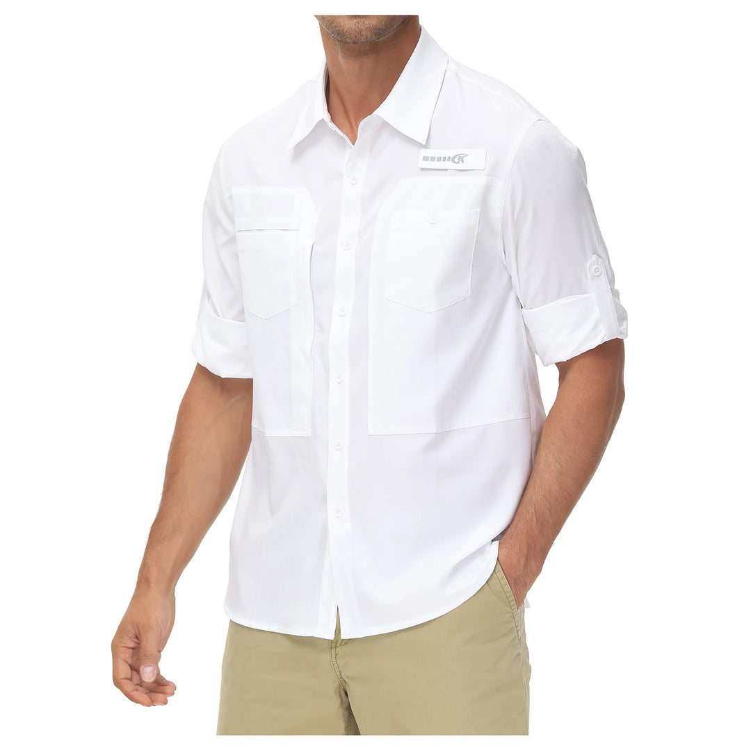 Summer Men's UPF 50+ Casual Long Sleert with Breathable B