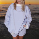 Striped Sweatshirt Sets for Women 2 Piece Shorts Outfits Y2k Long Sleeve High Neck Pullover and Shorts Lounge Fall Tracksuit