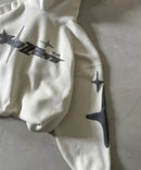 Retro Gothic Men Hoodie New American High Street TrendY2k Harajuku Men Loose and Casual Sweatshirt