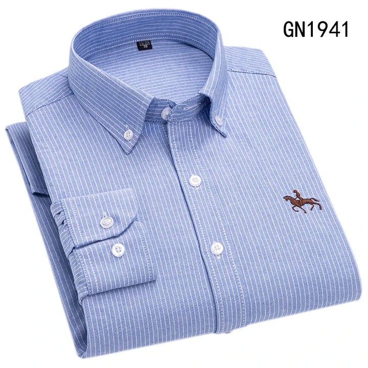 Oxford Shirts for Men 100% Cotton Men Sleeve Casual Shirts