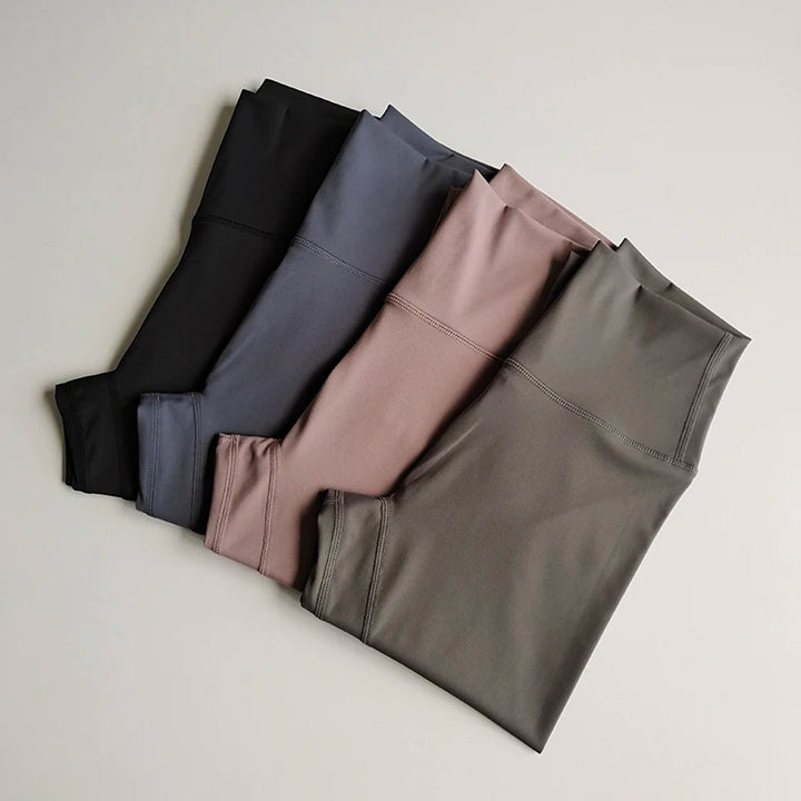 Fitness Pants Elastic Tight Fitting Seamless Naked Yoga High Waist Hip Lifting Quick Dry Running Sports Leggings Outdoor Wear