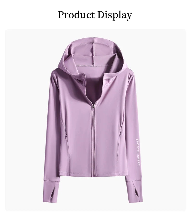 DRUR Autumn Winter Yoga Top Women Hooded Workout Jacket Zip Up Athletic Running Shirts with Pockets Sportswear Christmas Gifts