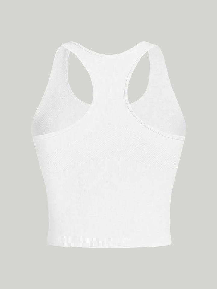 3 Piece Yoga Vest Women Gym Sports Racerback Crop Tops Seamless Streetwear Rib Knit Workout BreathableTank Top Female