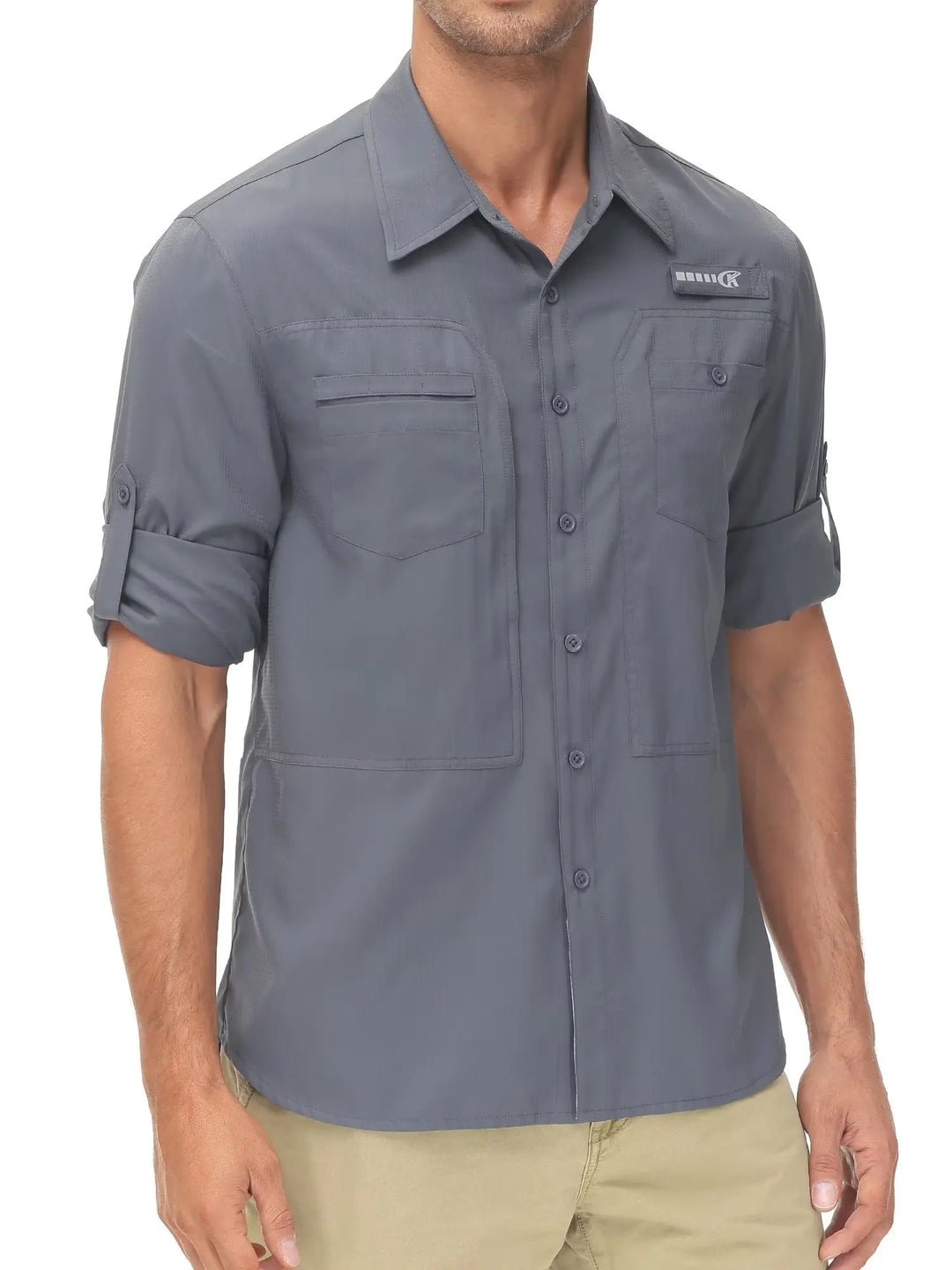 Summer Men's UPF 50+ Casual Long Sleert with Breathable B