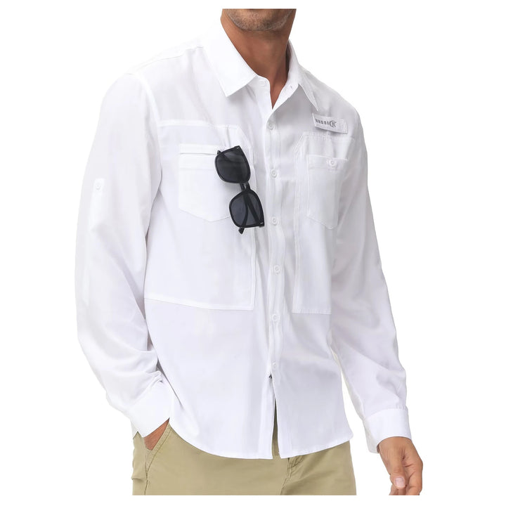 Summer Men's UPF 50+ Casual Long Sleert with Breathable B