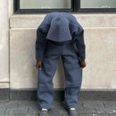 Male Autumn New 2 Piece Set Casual Solid Couple's Hooded Sweatshirt Loose Sweatpants Jogging Sweatshirt Trousers Outfits Suits ﻿