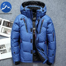 -20 Degree Winter Men White Duck Down Jacket Thick Warm Snow Coat Male Hood Windbreaker Down Parkas Outerwear Sportswear Puffer
