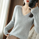 Autumn Winter Women Sweater 2026 Korean Fashion Knitwears Warm Long Sleeve V-neck Knit Pullovers Slim Fit Bottoming Shirt Jumper
