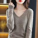 Autumn Winter Women Sweater 2026 Korean Fashion Knitwears Warm Long Sleeve V-neck Knit Pullovers Slim Fit Bottoming Shirt Jumper