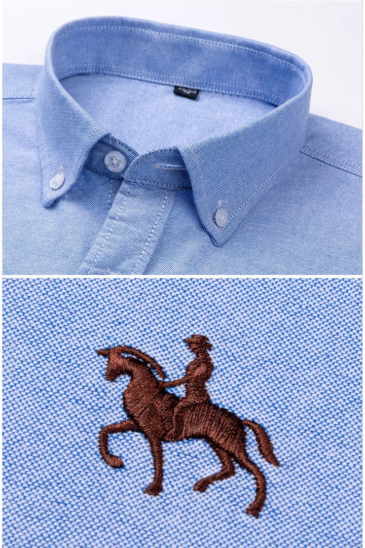 Oxford Shirts for Men 100% Cotton Men Sleeve Casual Shirts