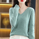 Autumn Winter Women Sweater 2026 Korean Fashion Knitwears Warm Long Sleeve V-neck Knit Pullovers Slim Fit Bottoming Shirt Jumper