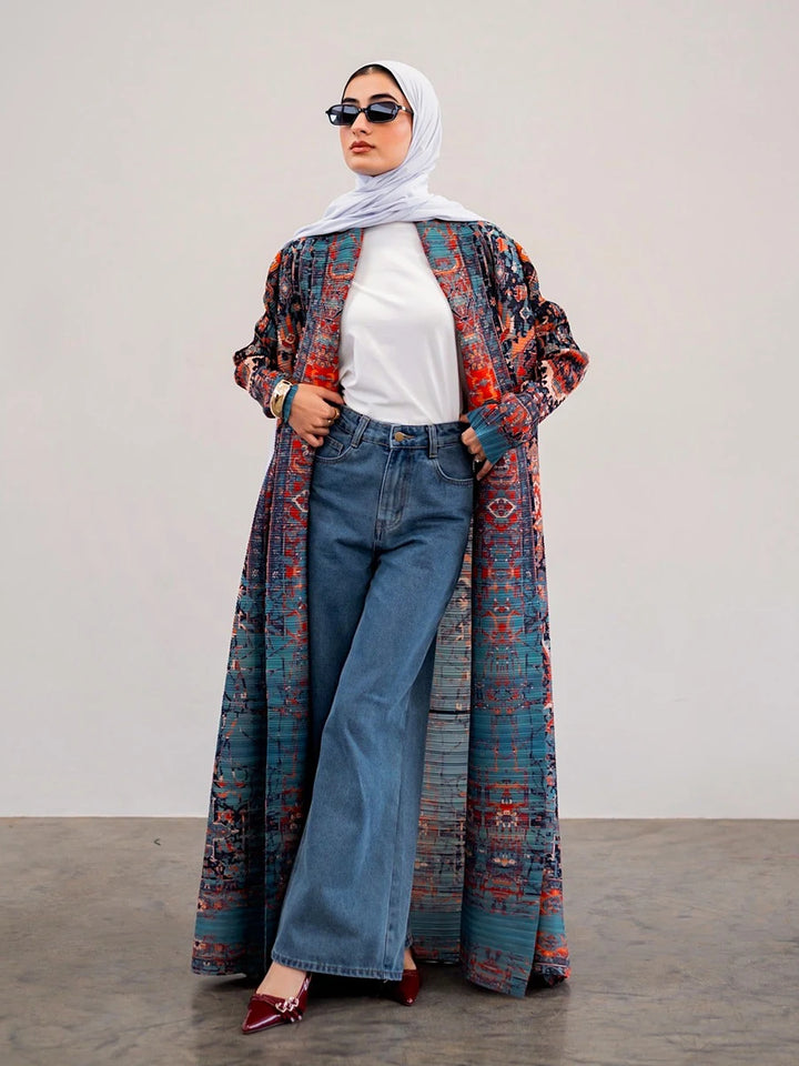 Abaya Ramadan 2025 Luxury Evening Formal Robe For Women Casual Elegant Dubai Pleated Long Sleeve Cardigan Trench Coats Female