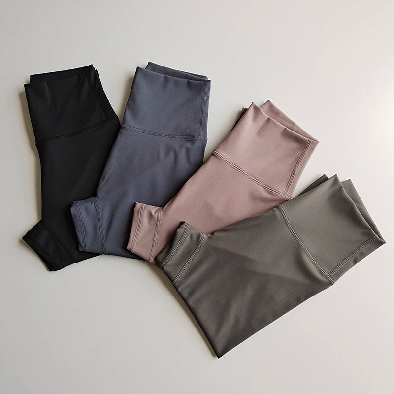 Fitness Pants Elastic Tight Fitting Seamless Naked Yoga High Waist Hip Lifting Quick Dry Running Sports Leggings Outdoor Wear