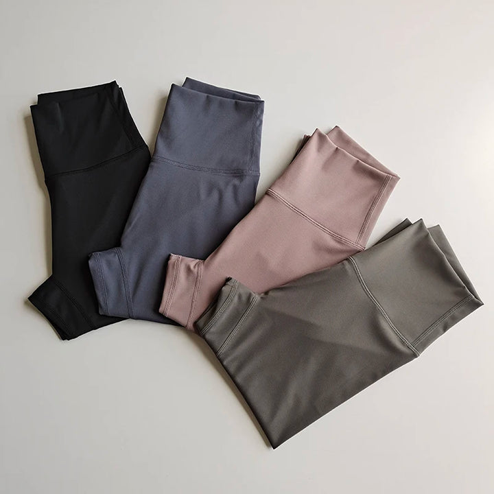 Fitness Pants Elastic Tight Fitting Seamless Naked Yoga High Waist Hip Lifting Quick Dry Running Sports Leggings Outdoor Wear
