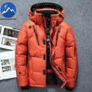 -20 Degree Winter Men White Duck Down Jacket Thick Warm Snow Coat Male Hood Windbreaker Down Parkas Outerwear Sportswear Puffer