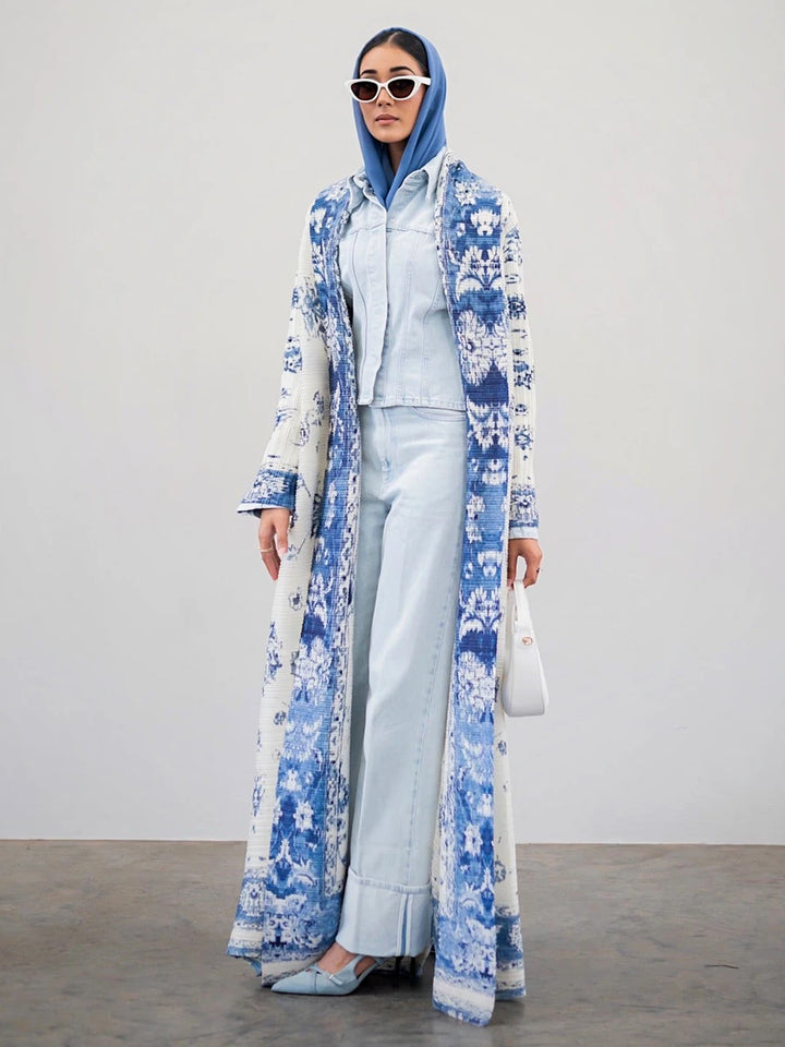 Abaya Ramadan 2025 Luxury Evening Formal Robe For Women Casual Elegant Dubai Pleated Long Sleeve Cardigan Trench Coats Female