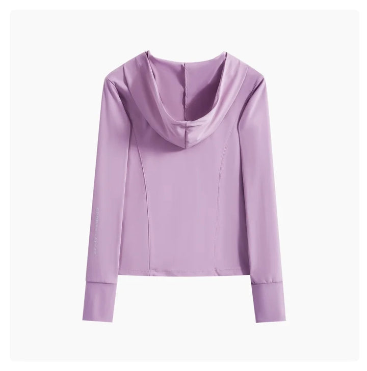 DRUR Autumn Winter Yoga Top Women Hooded Workout Jacket Zip Up Athletic Running Shirts with Pockets Sportswear Christmas Gifts