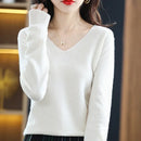 Autumn Winter Women Sweater 2026 Korean Fashion Knitwears Warm Long Sleeve V-neck Knit Pullovers Slim Fit Bottoming Shirt Jumper