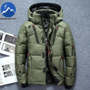 -20 Degree Winter Men White Duck Down Jacket Thick Warm Snow Coat Male Hood Windbreaker Down Parkas Outerwear Sportswear Puffer