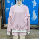 Striped Sweatshirt Sets for Women 2 Piece Shorts Outfits Y2k Long Sleeve High Neck Pullover and Shorts Lounge Fall Tracksuit