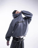 Retro Gothic Men Hoodie New American High Street TrendY2k Harajuku Men Loose and Casual Sweatshirt