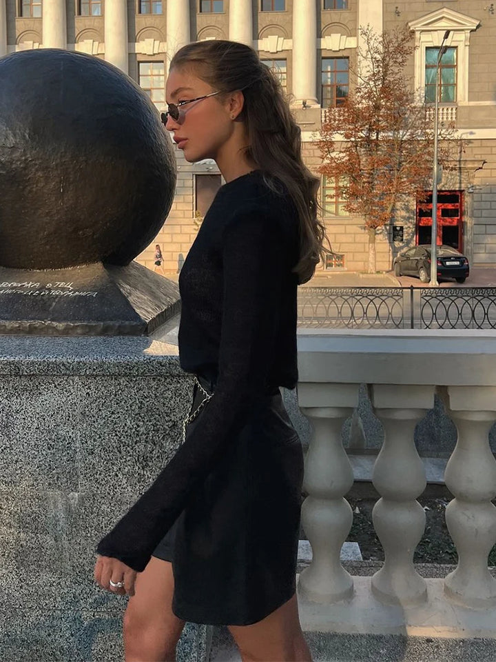 Fashion Contrasting Knitted Cardigan Elegant Long Sleeve Pockets Zipper Women Warm Sweater 2026 Spring Street Lady Chic Outwear