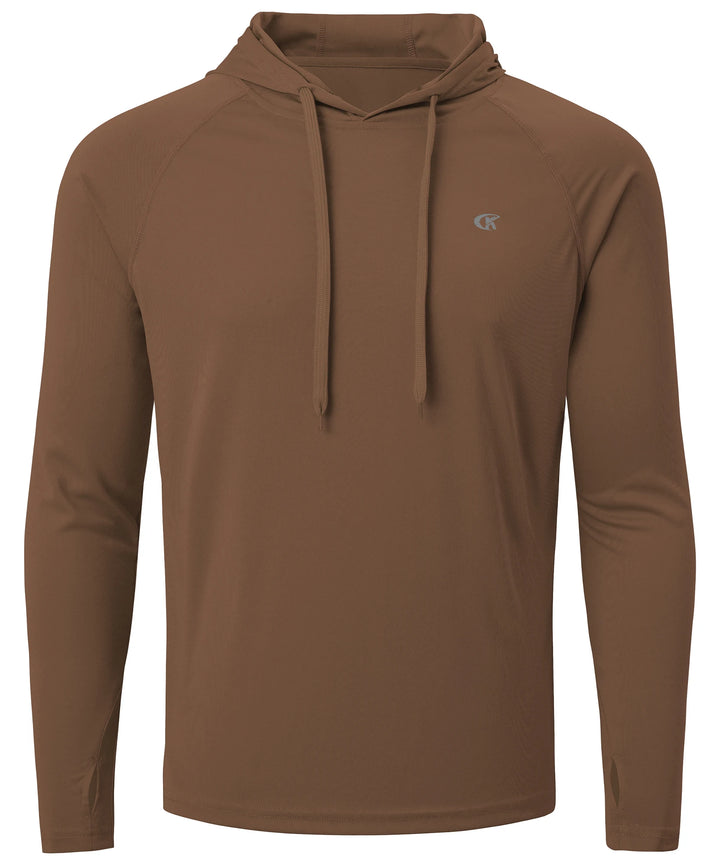Summer Men's Long Sleeve UPF 50+ Hoodie Shirts, Rash Guard