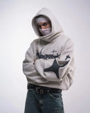 Retro Gothic Men Hoodie New American High Street TrendY2k Harajuku Men Loose and Casual Sweatshirt